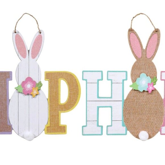 Hop Easter Bunny Sign - Picture 3 of 3